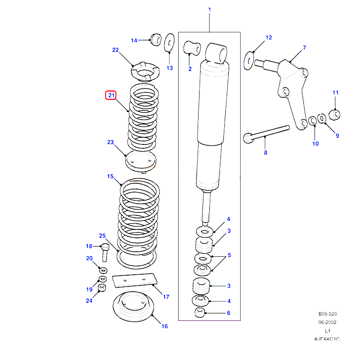 Land Rover Defender 110/130 Helper Spring RRC3266 Genuine