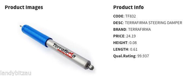 TERRAFIRMA Heavy Duty Steering Damper For Land Rover Defender 90 & 110 – TF832