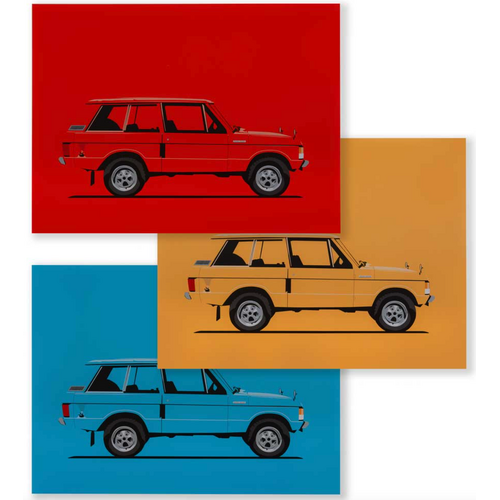 Limited Edition Range Rover Classic Artwork - Set of Three (300x400mm)