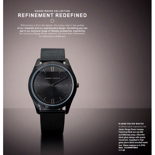 Range Rover Watch Black Sun Dial