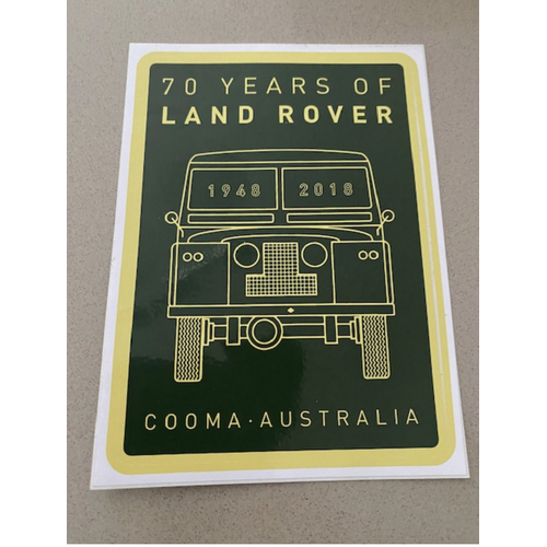 Land Rover 70th Anniversary Limited Edition Decal