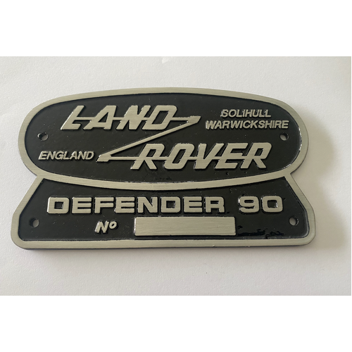 Land Rover Defender 90 Rear Cast Badge/Plate