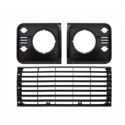 Land Rover Defender Gloss Black Grille And Head Light Surrounds
