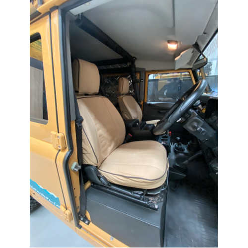 Land Rover Defender  Front Canvas Seat Covers "Sand " EXT019-5