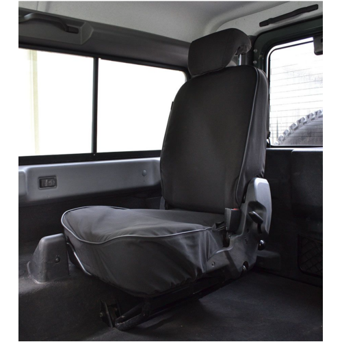 Land Rover Defender Black 3rd Row Canvas Seat Covers Exmoor