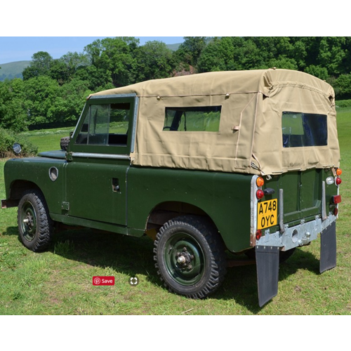 Land Rover Series 2/2a/3 88" Full Length Canvas Hood  Sand with Additional Clear Side Windows, EXT250-7SAC