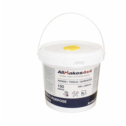 MECHANIC HAND WIPES - ALCOHOL FREE - TUB OF 150 WIPES