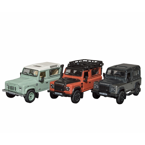 Land Rover Defender Heritage 3 Car Set Die-cast 1:76 Scale