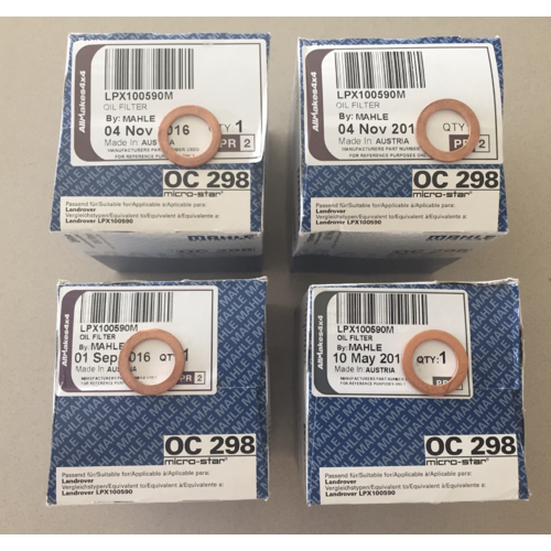Land Rover Defender/Discovery TD5 Oil Filter MAHLE X4 + Free Sump Washer's