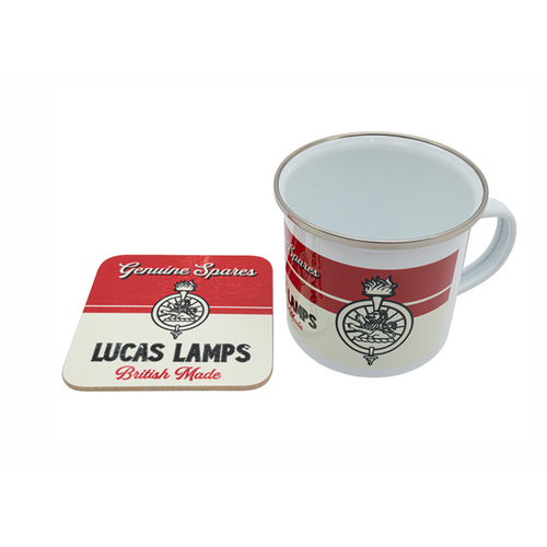 Lucas Classic Flambeau Enamel Mug & Coaster