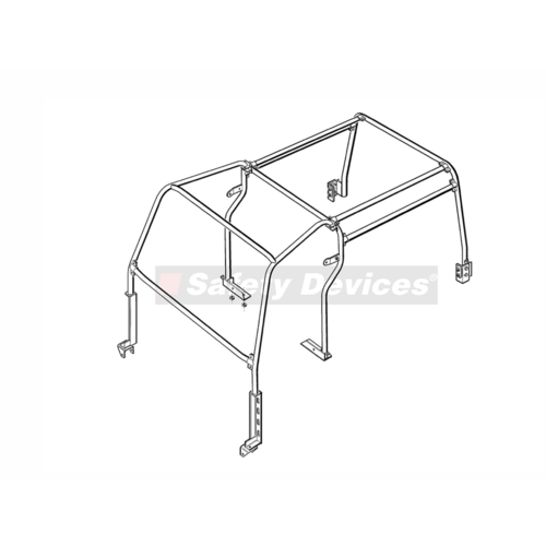 Land Rover Defender 110 8 Point Multi Point Half Cage