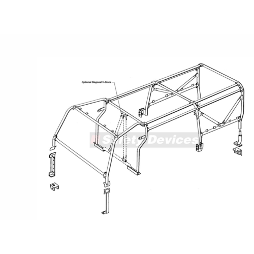 Land Rover Defender 10 Point Roll Cage