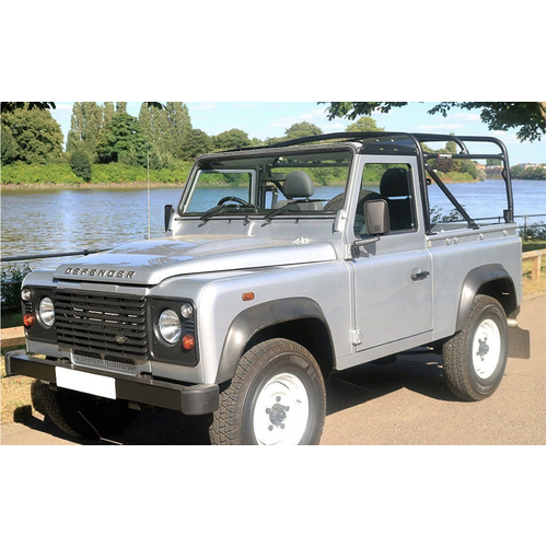 Land Rover Defender 90 6-Point Bolt-In Internal Rear Heavy-Duty Hood Stick Replacement  Black