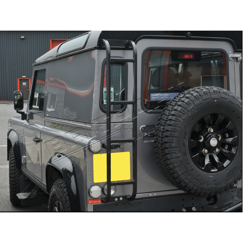 Land Rover Defender 90 / 110 Rear Expedition Aluminium Access Ladder Black 