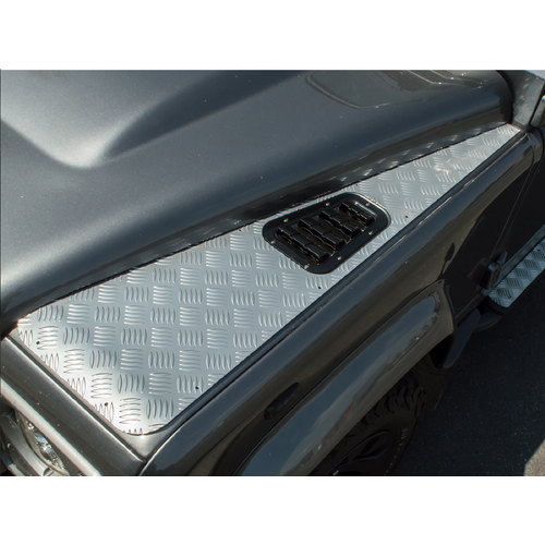 Land Rover Defender Wing Top Tread Plate Anodised Silver