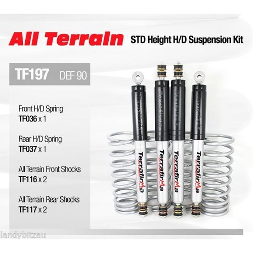  NEW PRODUCT Terrafirma All Terrain Denender 90 STD Height H/D Suspension Kit