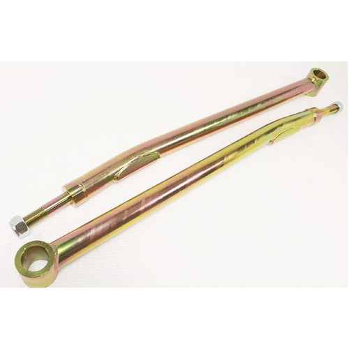 Terrafirma zinc plated heavy duty cranked rear radius arms including nylock nuts. (Pair) (bushes not included).