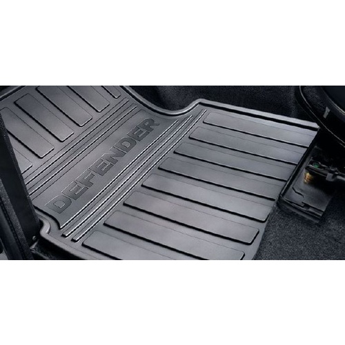 Land Rover Defender Front Rubber Floor Mats Genuine -  VPLDS0147